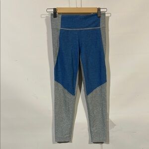 Outdoor voices Blue and Gray Colorblock Leggings